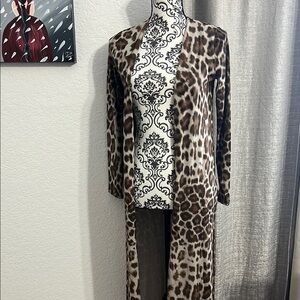 Leopard Print Long Cardigan